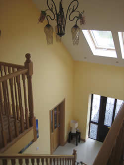 entrance with large stairwell design