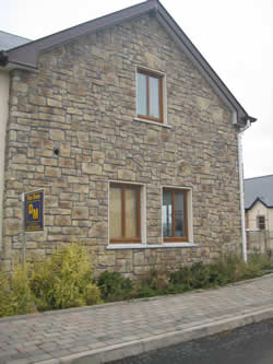 Stone cladding to house in Northwest of Ireland